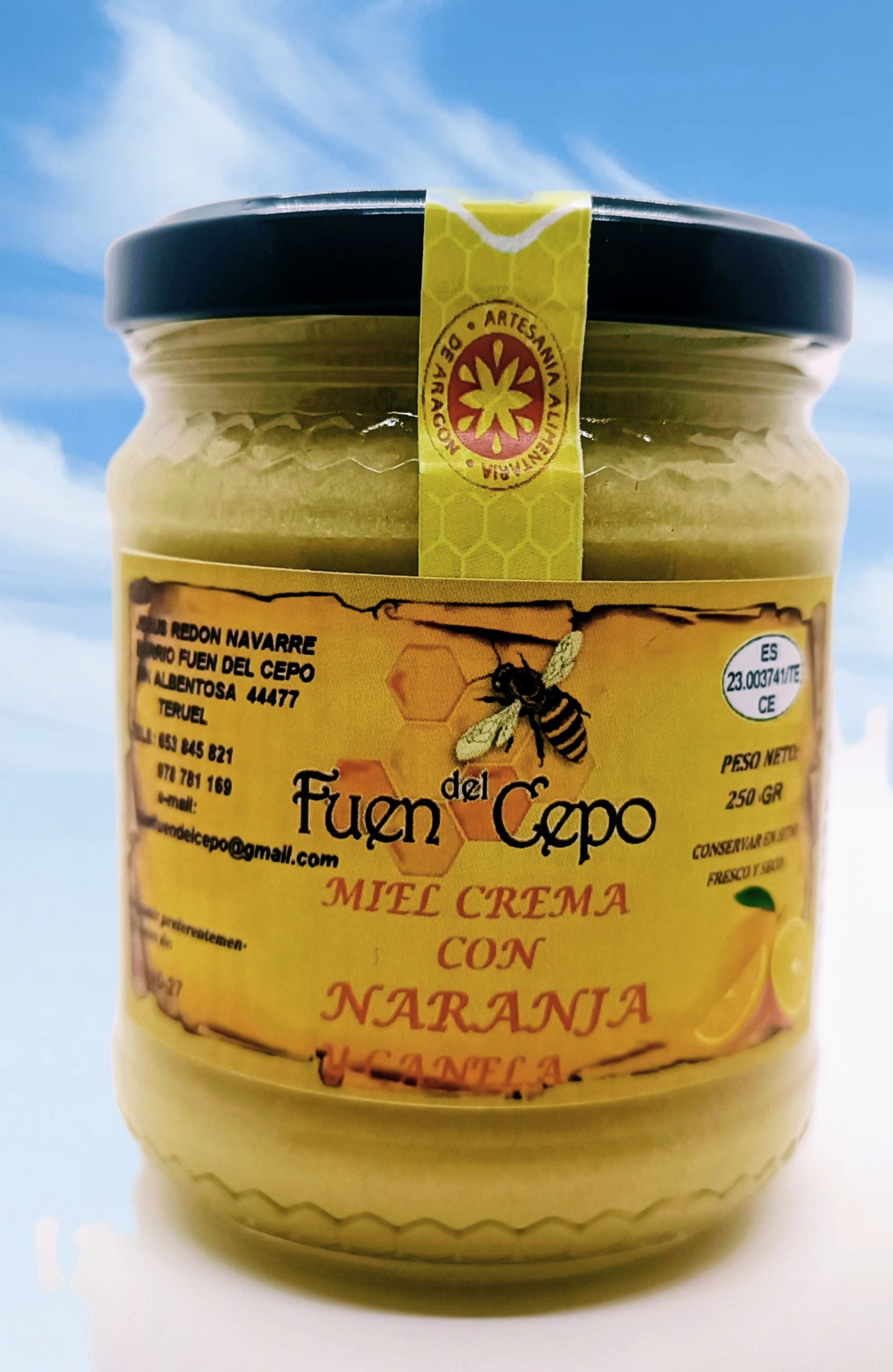 MIEL CREMA NARANJA Y CANELA