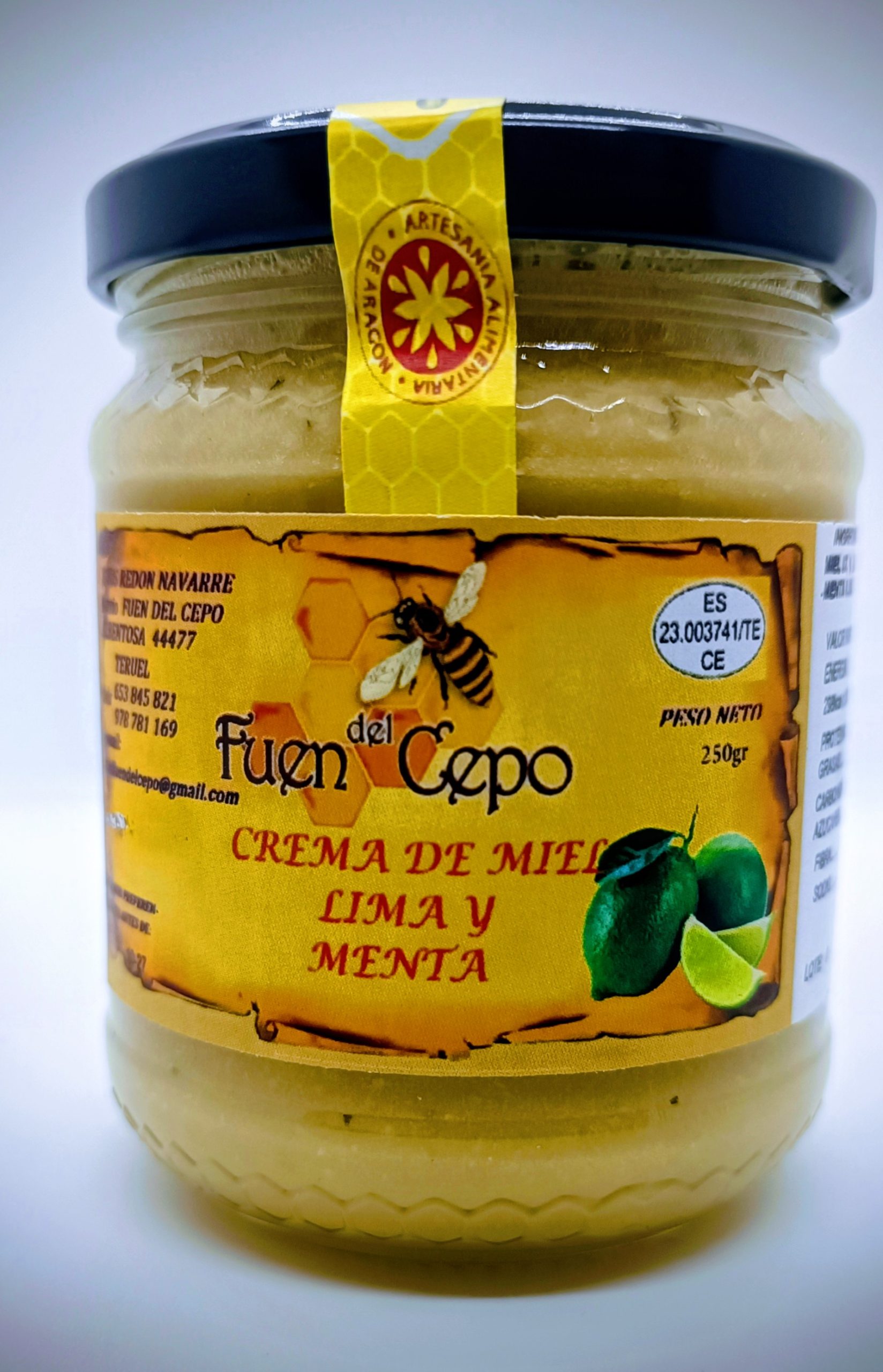 CREMA DE MIEL LIMA Y MENTA